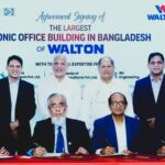 আইকনিক কর্পোরেট অফিস নির্মাণ করছে ওয়ালটন। ছবি : সংগৃহীত